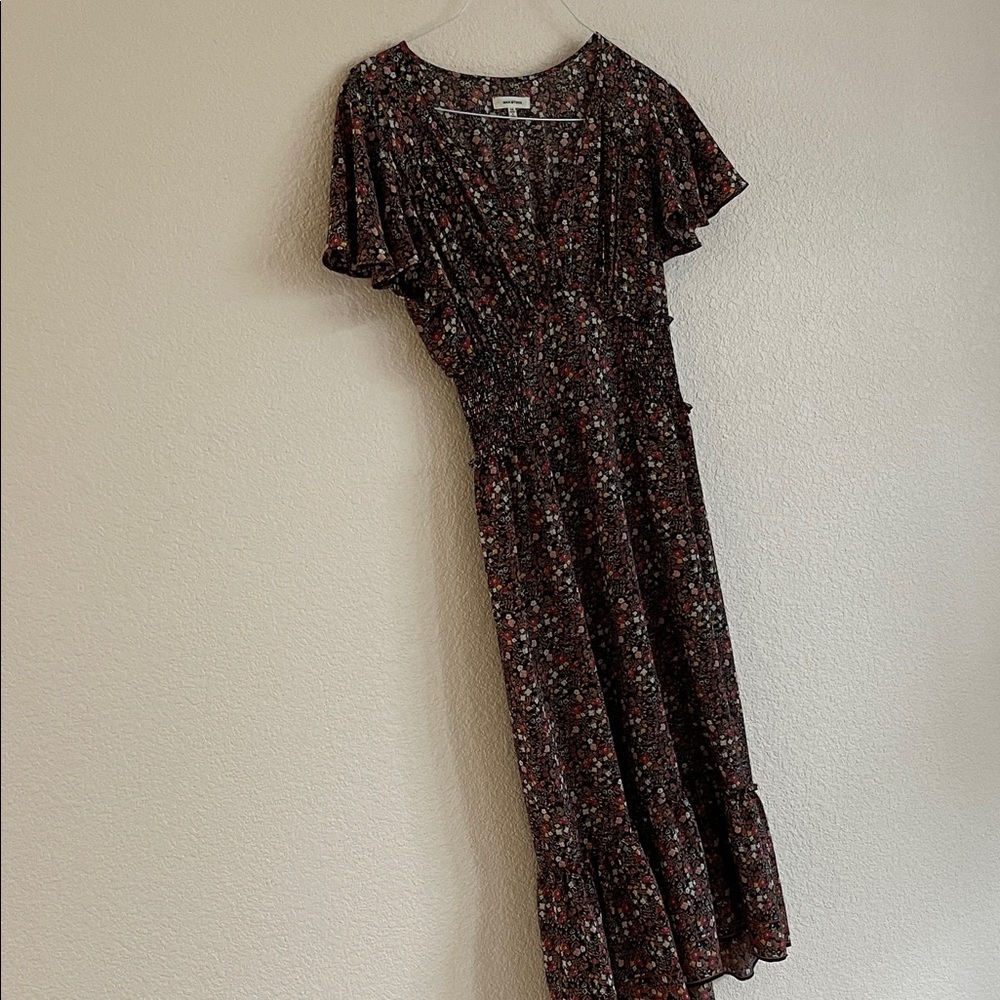 Max Studio Black Floral Midi Dress - Picture 4 of 8